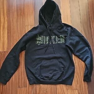 WICKED Gildan Black Hoodie with Green Print